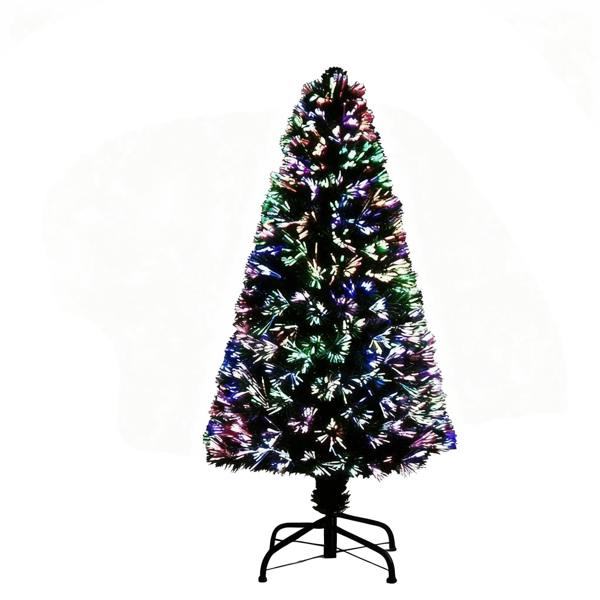 2ft to 7ft Multicolour Fibre Optic Pre-Lit Artificial Christmas Trees with LED Lighting image 1
