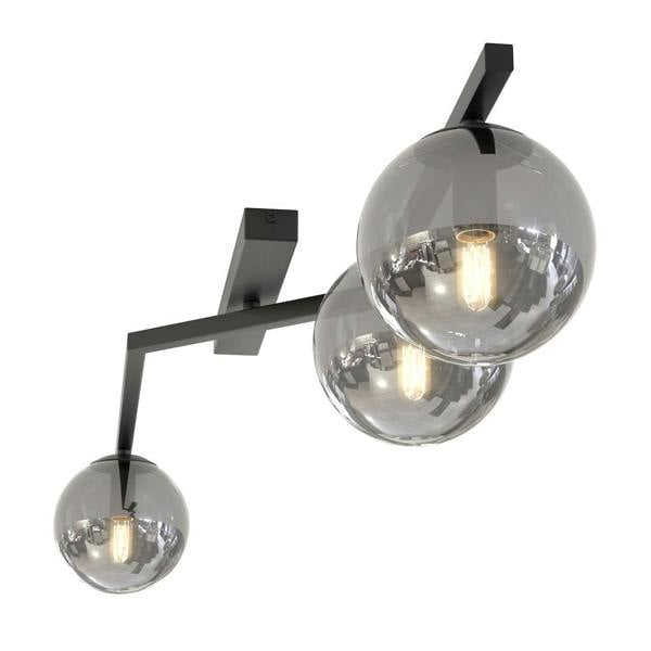 Emibig NATON Ceiling lamp 3 x E14 Black with Graphite Shade