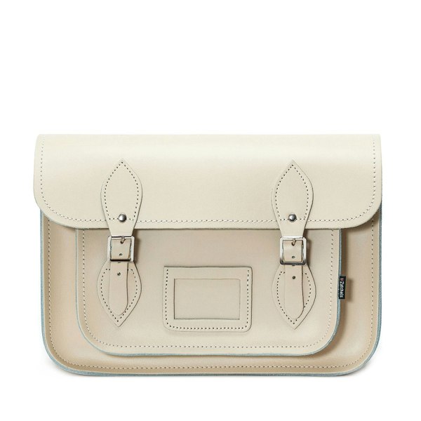 Zatchels Handmade Leather Satchel - Pastel Cream