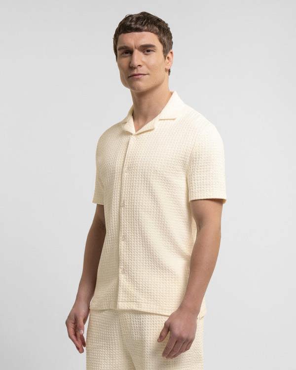Steel & Jelly Leyton - Check Texture Jersey Short Sleeve Shirt
