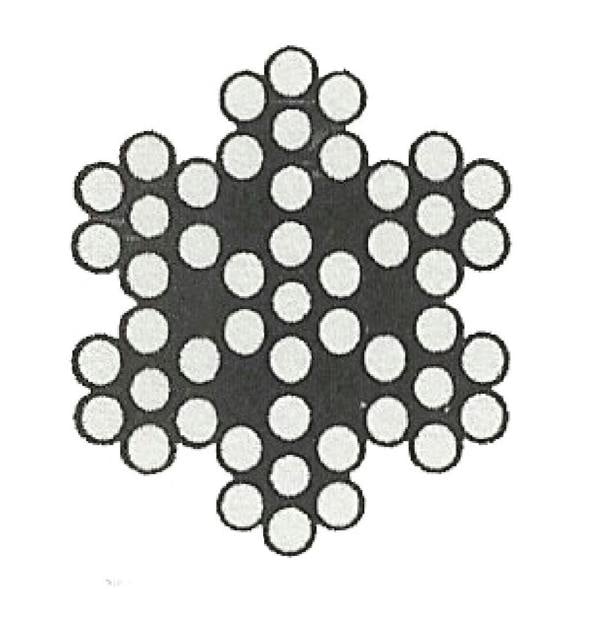 Galvanised Steel Wire Rope 7X7 1.5MM - 4MM 100M Reel (Clear PVC Plastic Coated Metal Cable)