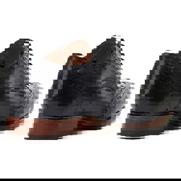 Base London Barbera Excel Leather Men's Black Brogues Shoes