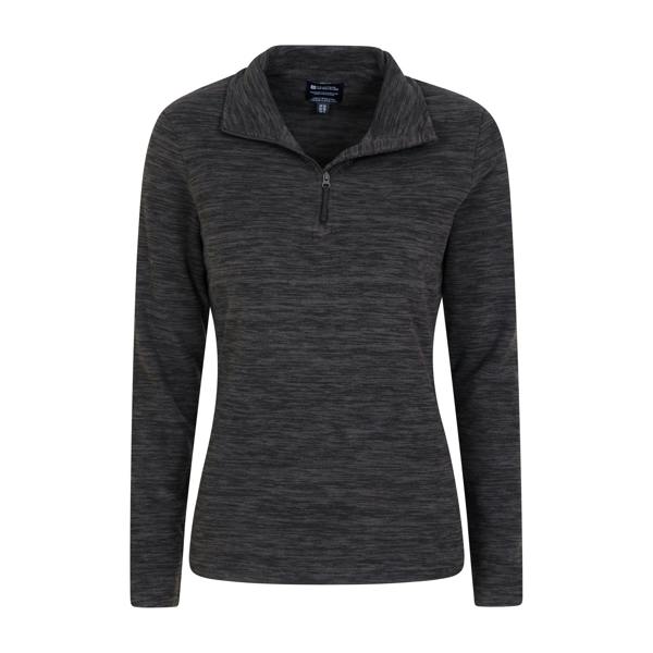 Mountain Warehouse Womens/Ladies Snowdon Melange Fleece Top - Jet Black - 