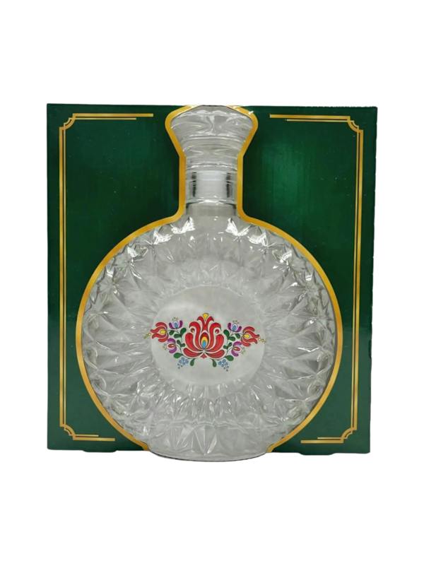Glass flask with traditional motif gift set