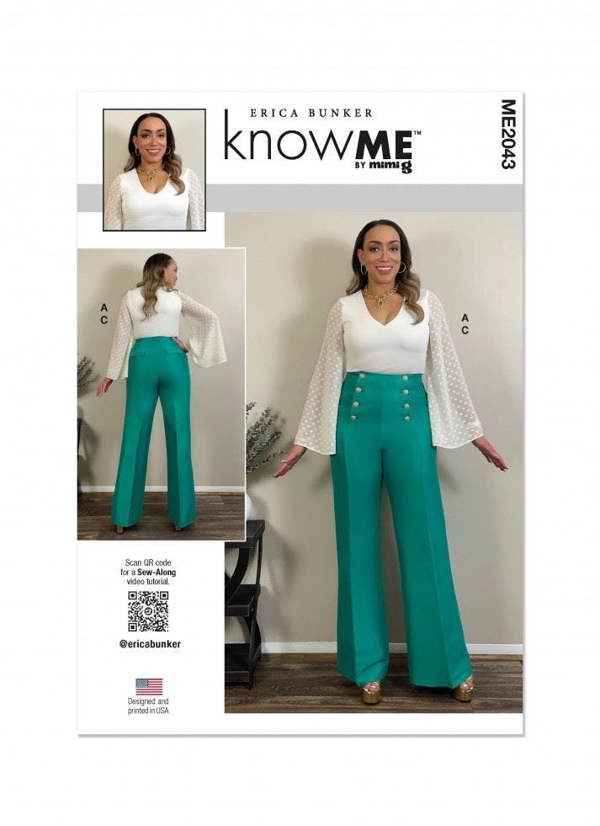 Know Me Sewing Pattern 2043, Bodysuits, Tops, Trousers for Women, H5 (6-8-10-12-14) - Intermediate