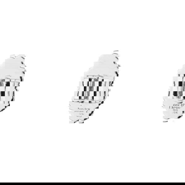 Lioness by TF Open Heart Studs - Solid 925 Sterling Silver, Rhodium-Plated, Moissanite