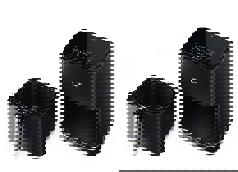 SHARP AF-GS552AU-B 5.5L Air Fryer with Digital Control Panel, 5.5L, 8 pre-set programs - Black