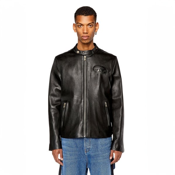 Diesel L-Metalo Leather Biker Jacket - Black