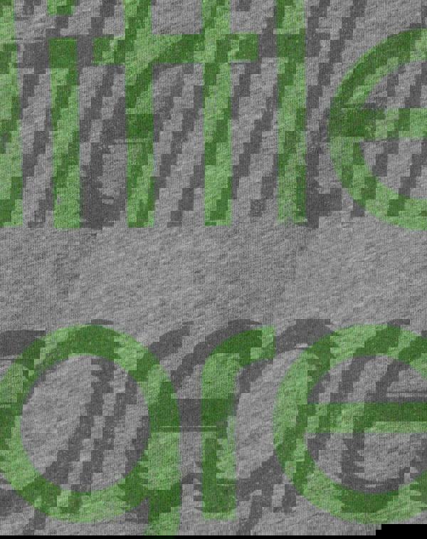 Junk Food Clothing Womens Grey Slogan Text 'Little Green Tee' Short Sleeved T-Shirt