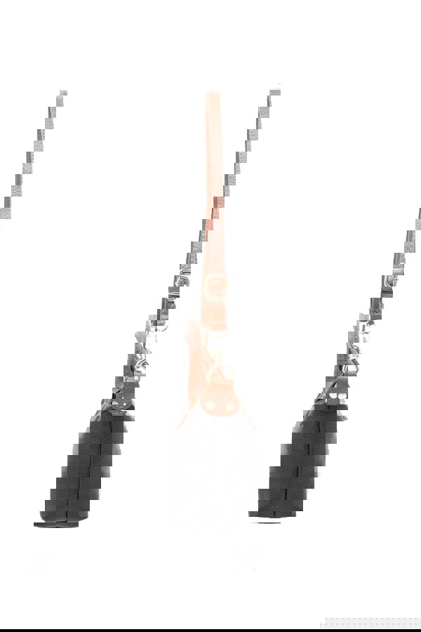 Kitise Compact Two-Tone Handbag with Top Handles and Strap