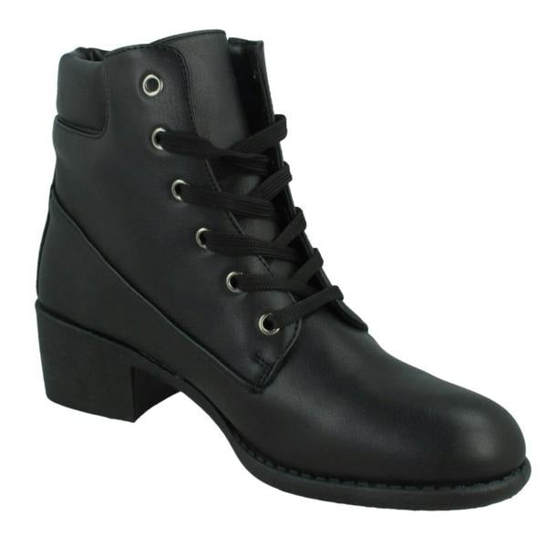 Spot On Ladies Spot On Lace Up Ankle Boot