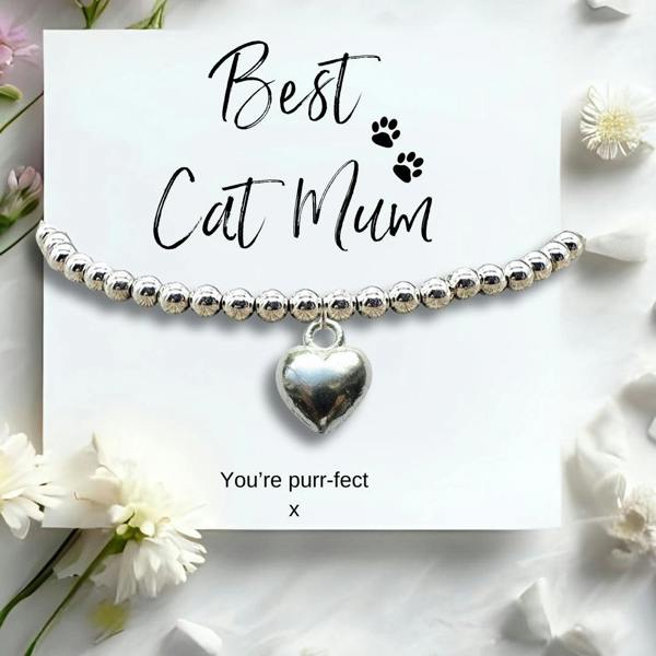 Aye Do Gifts Best Cat Mum Bracelet and Gift Card