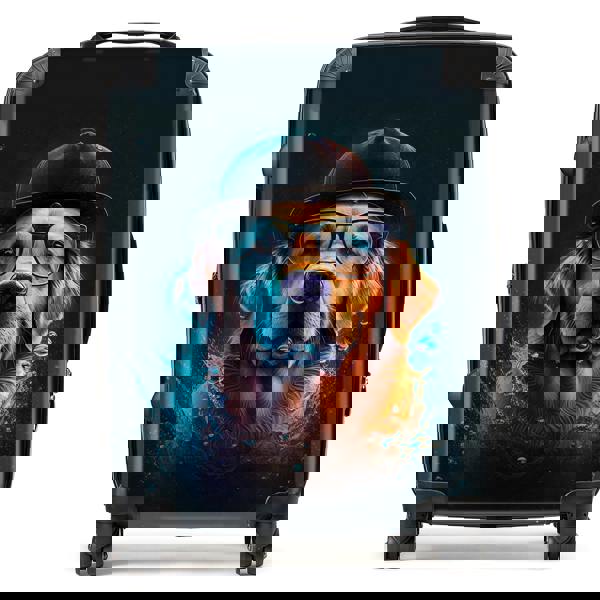 Warren Reed Golden Retriever Dog Splashart Suitcase