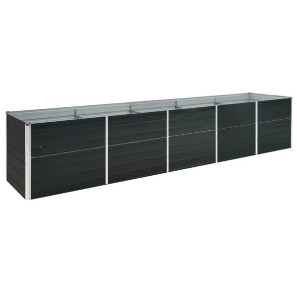 Berkfield Garden Raised Bed Galvanised Steel 400x80x77 cm Anthracite