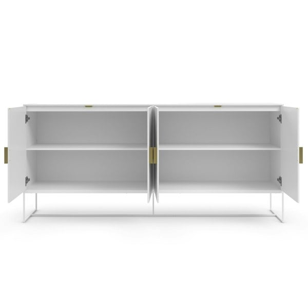 Dorel Home Asia Sideboard 4 Doors in Anthracite