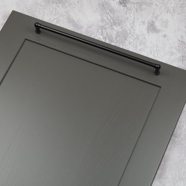 Handle & Home Black Industrial Pipe Style Cabinet D Bar Handle