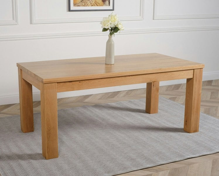 That's Furniture Dakota Chunky Oak Dining Table - 182cm