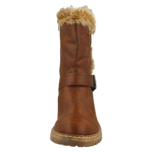 Down to Earth Ladies Down To Earth Fur Trim Calf Boots