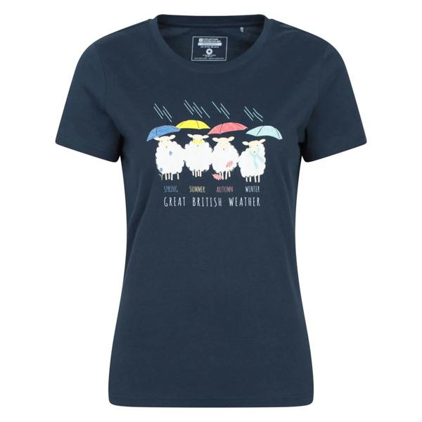 Mountain Warehouse Womens/Ladies Great British Weather T-Shirt - Navy - 