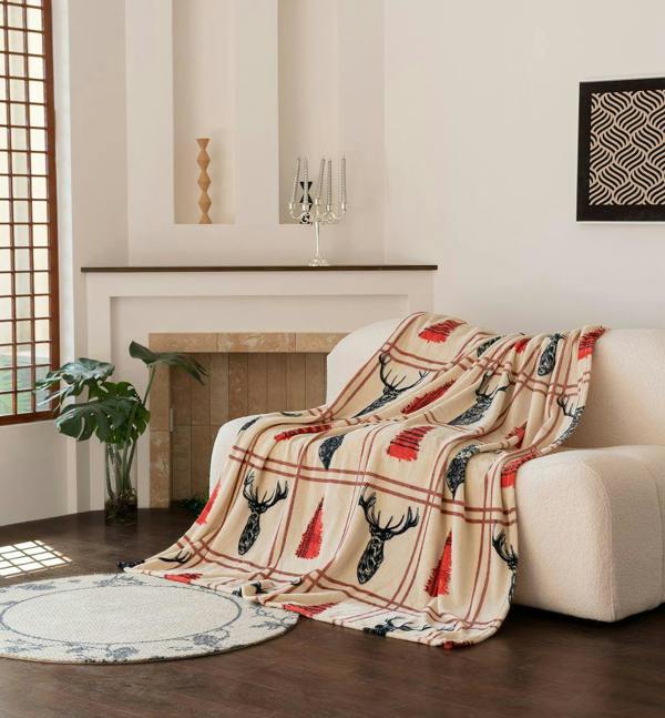 Stag Teddy Fleece Throw 150x200cm