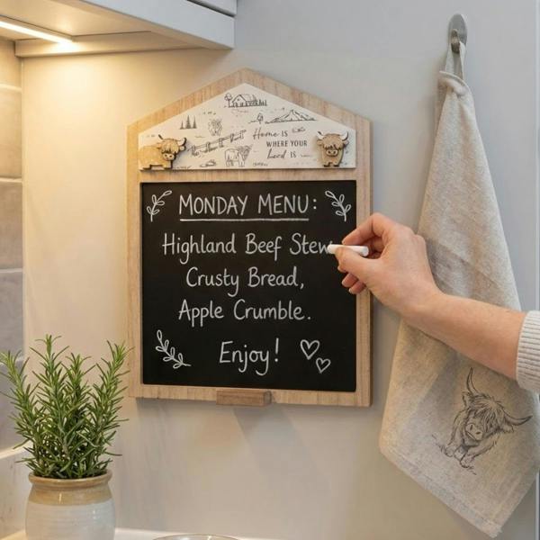 Garden Greatness Highland Cow Chalkboard Decoration