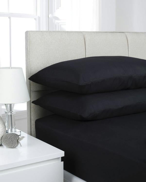 Smart Living Deluxe Fitted Sheet or Pillowcase Pair - Black