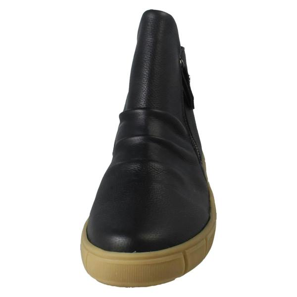 Remonte Ladies Remonte Dual Zip Leather Casual Ankle Boots D1T73