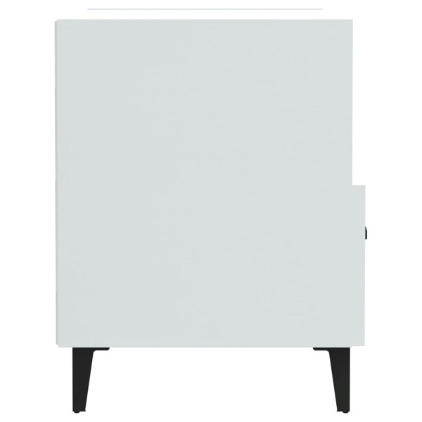 Berkfield Bedside Cabinets 2 pcs High Gloss White Engineered Wood