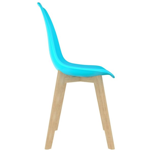Berkfield Dining Chairs 2 pcs Blue Plastic
