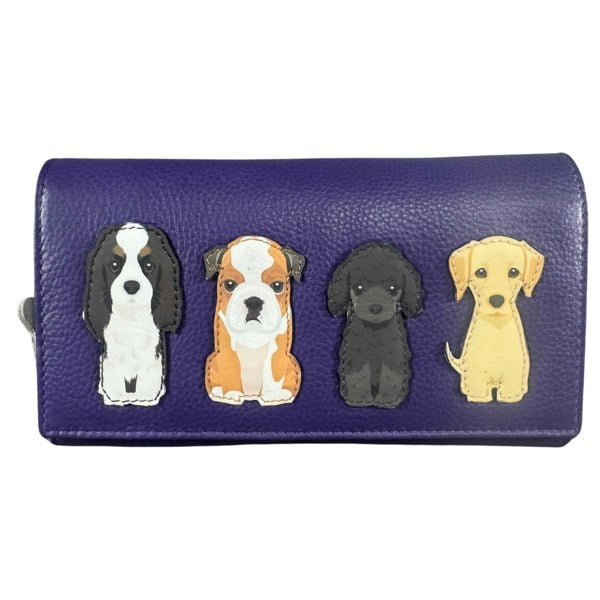 Mala Leather Sitting Dogs RFID Leather Matinee Purse