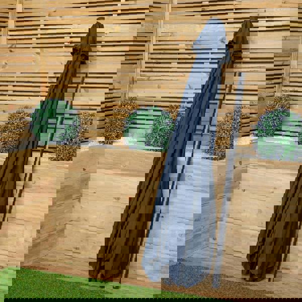 Samuel Alexander 2.7m Havana Garden Patio Parasol with Crank Handle and Cover in Blue