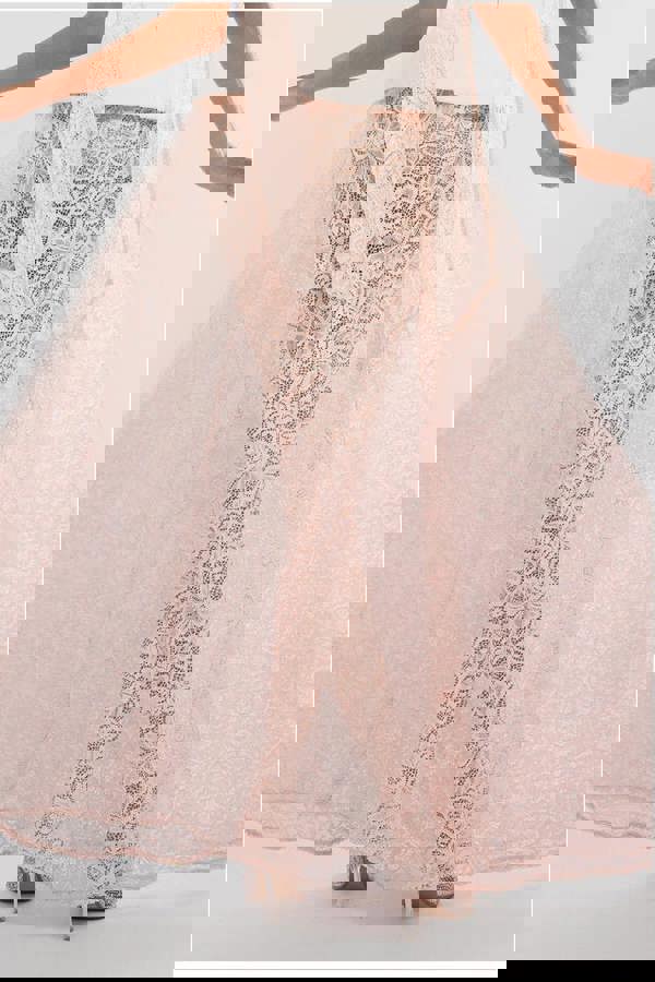 Floral Lace A-Line Maxi Skirt SK48