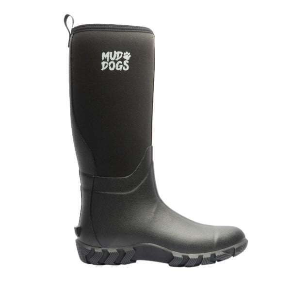 Mud Dogs RUTLAND TALL Neoprene Wellington Boots Black