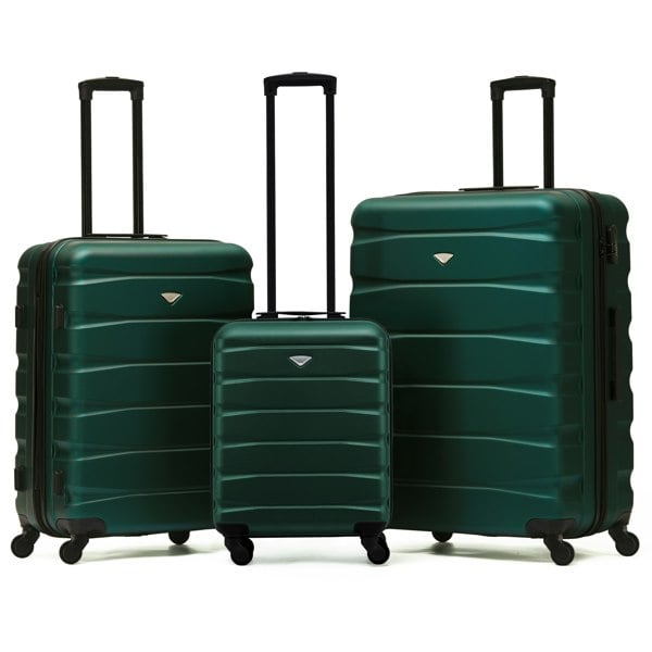 Flight Knight 55x40x20cm Cabin Carry On Luggage with Medium Case and Large Size Check-in Hold Suitcase