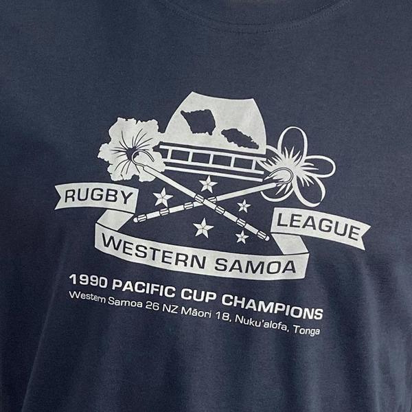 Ellis Rugby Samoa Rugby League 1990 T-Shirt Navy