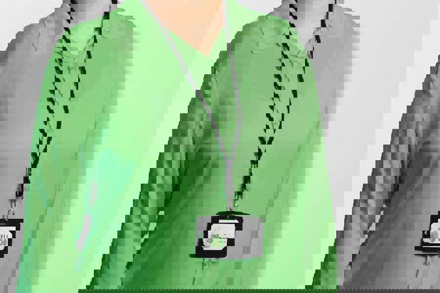 Durable Recycled Card ECO Name Badges with Printable Inserts | 20 Pack | 40x75mm