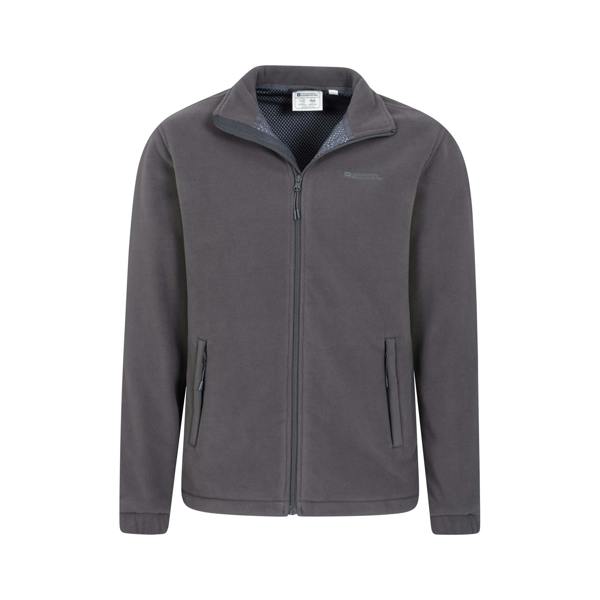 Mountain Warehouse Mens Bernard II Windproof Fleece Jacket - Grey - 