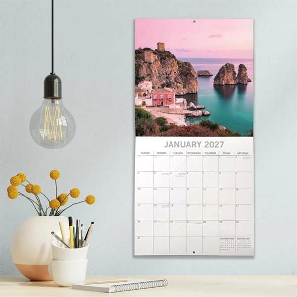 Mediterranean Calendar 2027, Wall Calendars, Month To View, Travel, Gift
