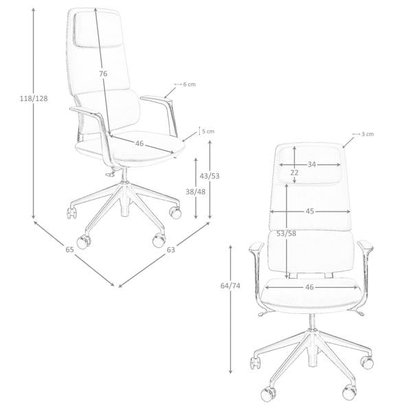 Angel Cerdá Swivel office chair in brown leatherette 4261