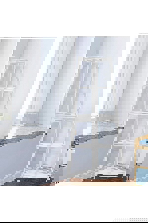 Living and Home 5 Tier Wooden Ladder Corner Bookcase Trapezoidal Fan-Shaped Book Shelf Storage Shelf