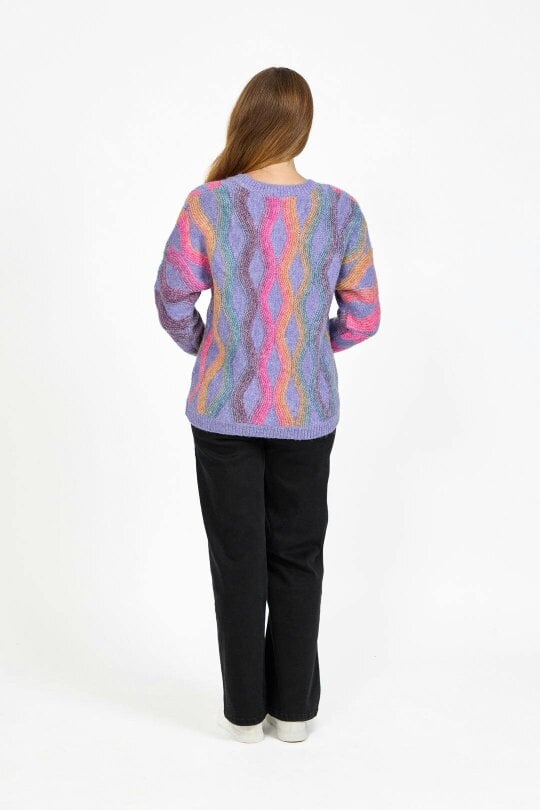 Mudflower Wavy Stitch Knit Jumper