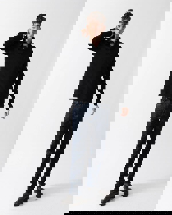 BOSS Green BOSS Green Plisy Mirror Mens Long Sleeve Polo Shirt