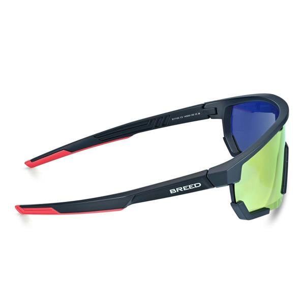 Breed Vega Polarized Sunglasses - Black/Red - BSG070C3