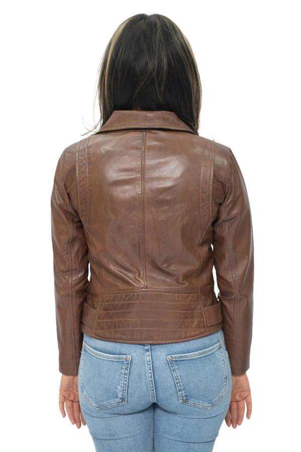 Infinity Leather Womens Leather Biker Jacket-Stockholm