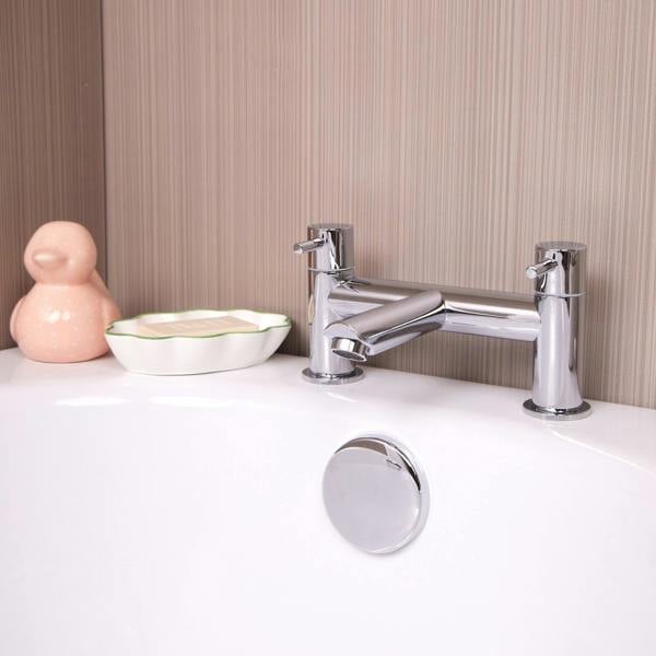 Flode Hunneberg Bath Filler - Polished Chrome Finish