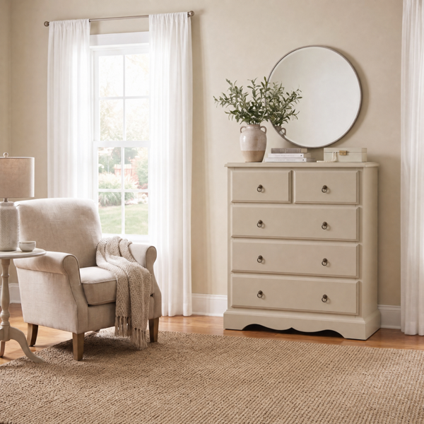 Statement Furniture Romance Chest of Drawers 2 over 3 Bedroom Storage Assembled