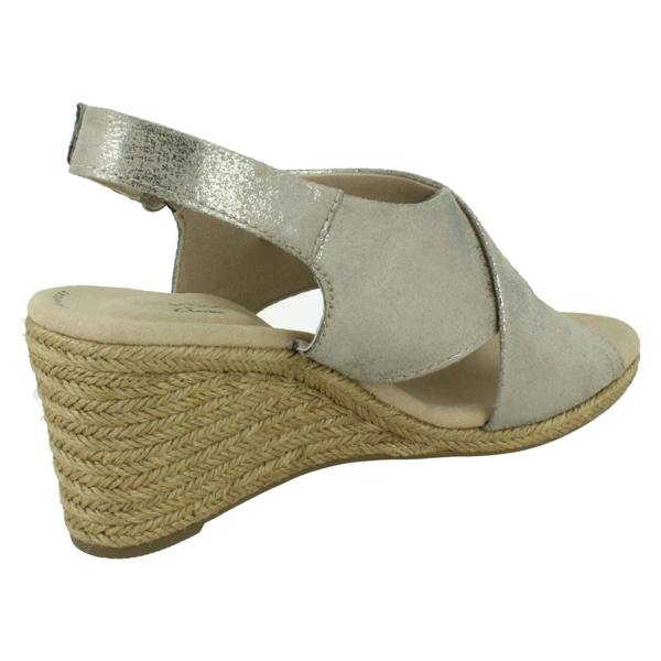 Clarks Ladies Clarks Slingback Wedge Heel Sandals Lafley Alaine