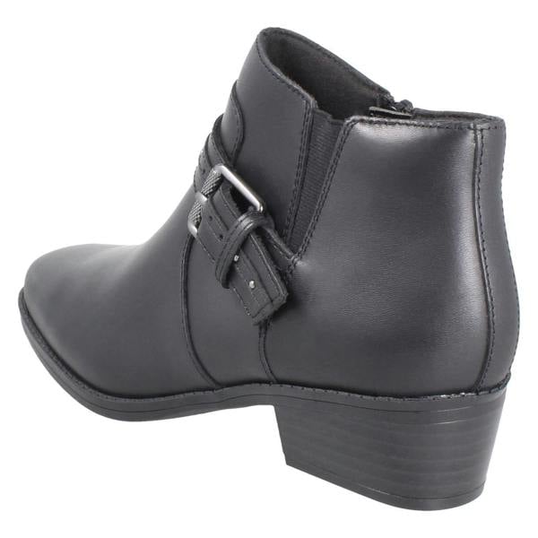 Clarks Ladies Clarks Block Heel Ankle Boots Danyelle Wish