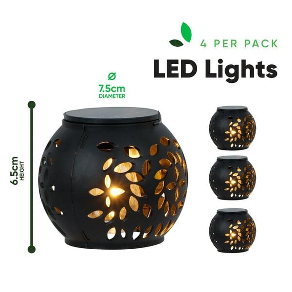 Gardenwize Pack of 4 Hanging Versatile Solar Lanterns – 2-in-1 Tabletop & Hanging LED Garden Lights