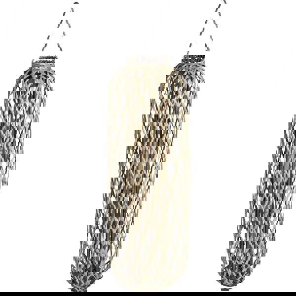 Hill Interiors Standing Wicker Lantern - Brown - 